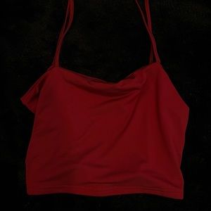 red crop tank